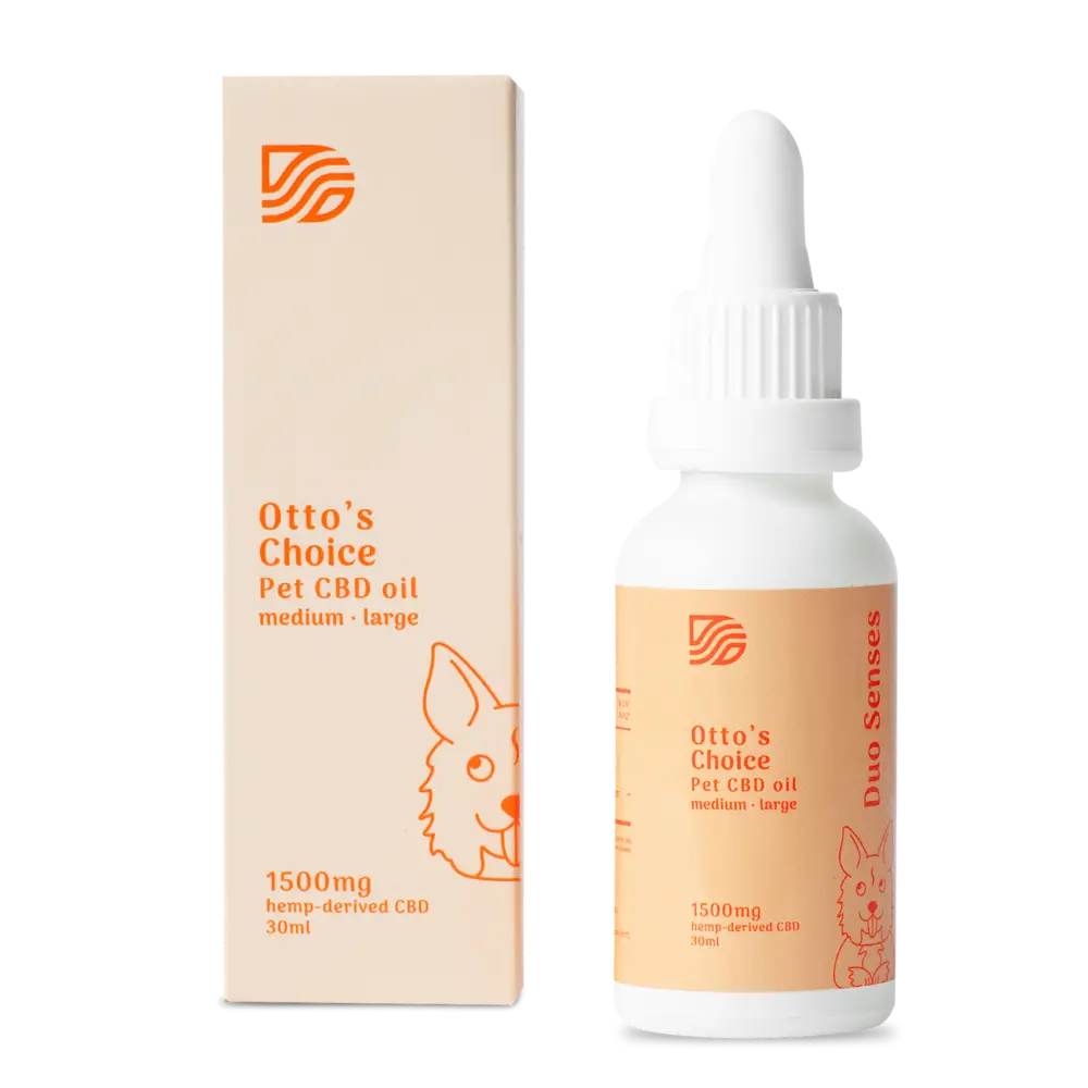 Duo Senses Otto's Choice 1500mg full spectrum CBD oil main product image for medium to large dogs and pets