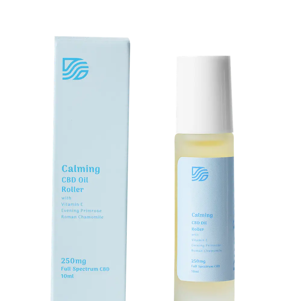 Duo Senses sleep remedy CBD aromatherapy roll-on main product image with lavender and chamomile for rest and relaxation