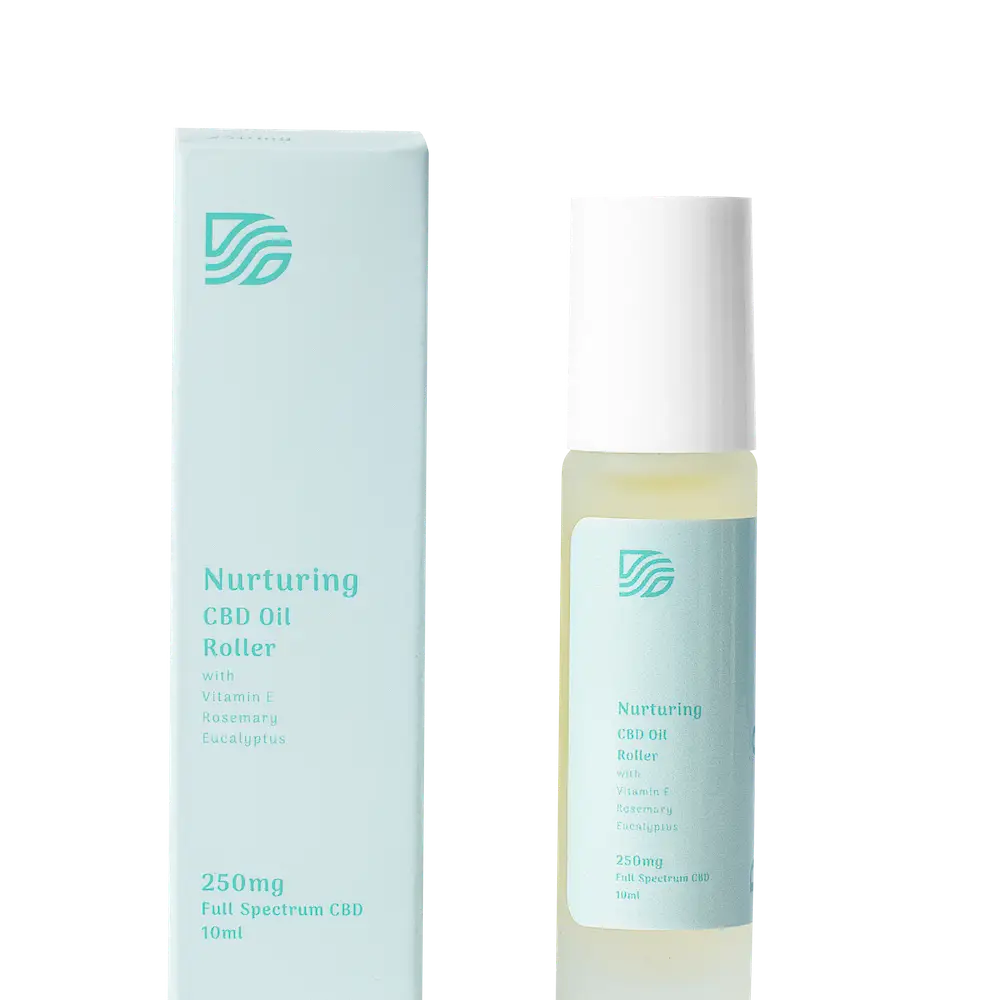 Duo Senses pain remedy CBD aromatherapy roll-on main product image with full spectrum hemp extract for targeted pain and inflammation relief