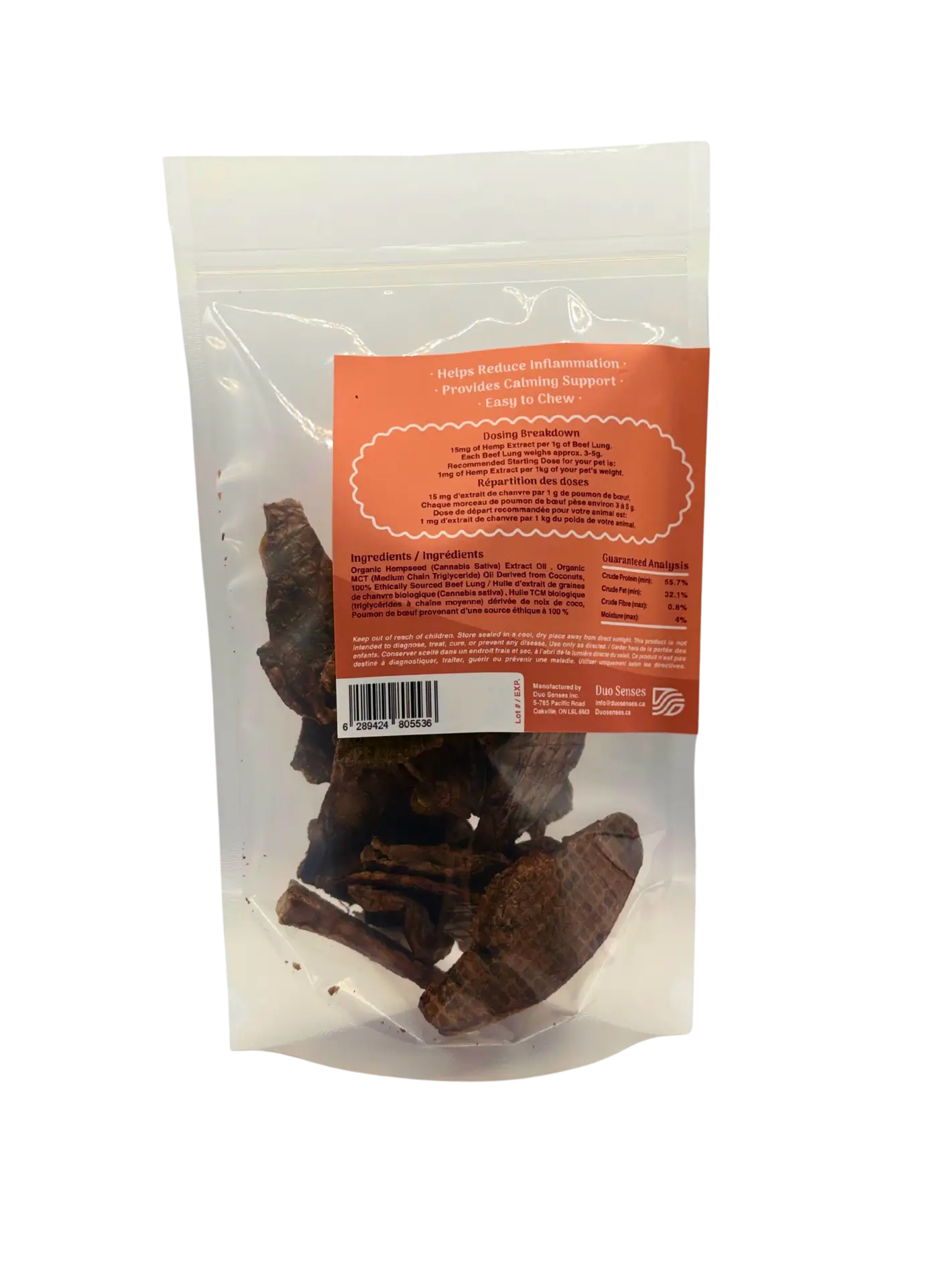 Beef Lung Dehydrated Dog Treats Canada – 1200mg Full Spectrum CBD 3 beef lung cbd infused dog treats canada full spectrum hemp extract duo senses